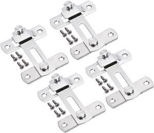 3.9" x 2.8" Door Latch, 4Pcs Large Flip Gate Latch Stainless Steel for Door and Window, Silver