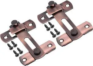 3.9" x 2.8" Door Latch, 2Pcs Large Flip Gate Latch Stainless Steel for Door and Window, Red Bronze Tone