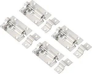 Door Barrel Bolt Latch 2 Inch, 4 Pack Stainless Steel Security Latch Sliding Bolt Latch Lock for Gate Door Window