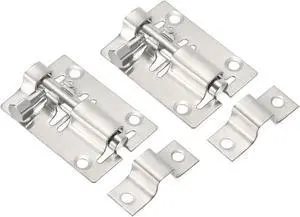 Door Barrel Bolt Latch 2 Inch, 2 Pack Stainless Steel Security Latch Sliding Bolt Latch Lock for Gate Door Window