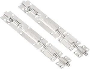 Door Barrel Bolt Latch 10 Inch, 2 Pack Stainless Steel Security Latch Sliding Bolt Latch Lock for Gate Door Window