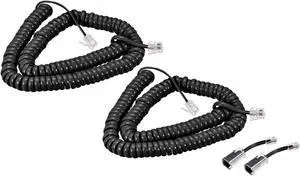 Telephone Cord Detangler 360 Degree Rotating Landline Cable with Telephone Handset Cord 6.56Ft 2Set