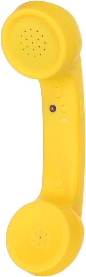 Retro Telephone Handset Wireless Phone Telephone Receiver for Microphone Speaker Matte Yellow