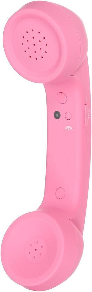 Retro Telephone Handset Wireless Phone Telephone Receiver for Microphone Speaker Matte Pink