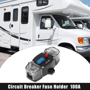 DC 12-24V 100Amp Circuit Breaker Audio Inline Fuse Holder Protector for Car Truck Boat RV