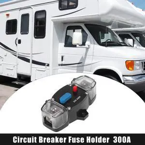 DC 12-24V 300Amp Circuit Breaker Audio Inline Fuse Holder Protector for Car Truck Boat RV