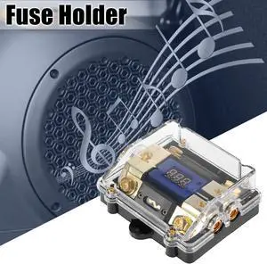 1 Set Car Audio 0 4 8 Gauge Inline ANL Fuse Holder Clear Transparent Fuse Block with 2pcs 100A Fuse