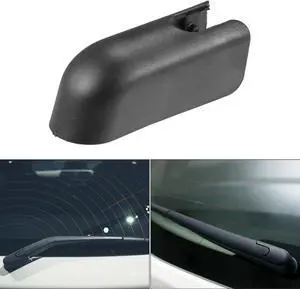 Rear Windshield Wiper Arm Nut Cover Cap Fit for Peugeot 206 - Pack of 1 Black
