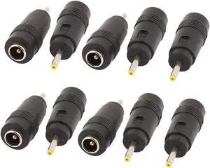 10pcs 2.5mm x 0.7mm Male to 5.5mm x 2.5mm Female DC Power Adapter