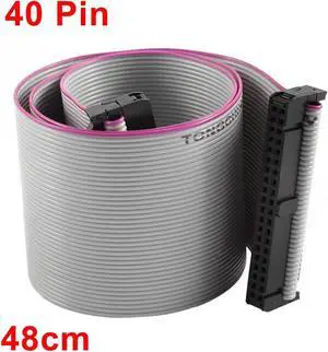 2.54mm Pitch 2x40P 40 Pin 40 Wire F/F IDC Flat Ribbon Cable 48cm Long