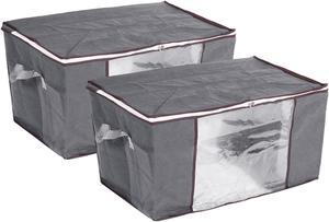 Storage Basket Bin, Foldable Fabric Storage Basket Bins, Sturdy Cube Box Collapsible Organizer with Handles for Home Bedroom Office Closet L