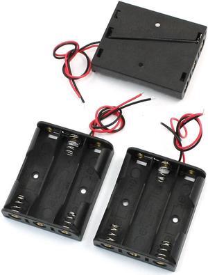 3Pcs Spring Clip 3 x 1.5V AA Battery Holder Case Box Wire
