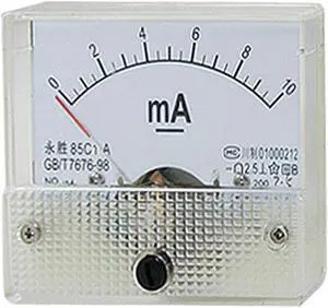 Unique Bargains 85C1-A DC 0-10mA White Plastic Shell Analog Panel Ampere Meter Ammeter