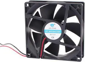 DC 12V 90mmx90mmx 25mm 7 Vanes Computer CPU Cooler Fan w Metal Finger Guard