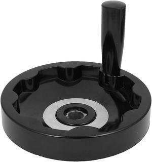 16mm Dia Hole Milling Machine Folding Handle Inside Ripple Hand Wheel Black