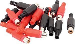 RCA Female Jack Plug Audio Coupler Adapter Connector Red Black 20PCS