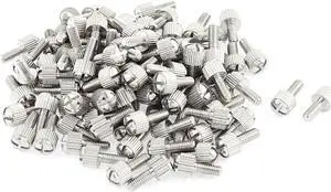 100pcs Computer PC Case Metal Knurled Head Phillips Thumb Screws M4x10mm