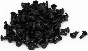 Unique Bargains 100Pcs Nylon Push Clips Rivet Fastener Black for 3-4mm Thickness Panel