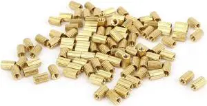 100pcs M2x5mm Hollow Pillar Column Ferrule Cylinder Brass Standoff Spacer