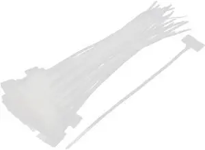 50 Pcs Nylon Network Cable Cord Wire Label ID Tags Zip Ties Strap 4 x 200mm