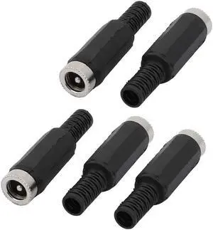 5 Pcs 2.1mm x 5.5mm Female DC Power Socket Jack Connector Adapter