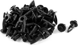 50 Pcs Black Plastic Rivet Car Fender Bumper Push Pin Clips 10mm Hole for Toyota