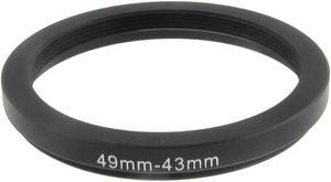 Camera Parts 49mm-43mm Lens Filter Step Down Ring Adapter Black