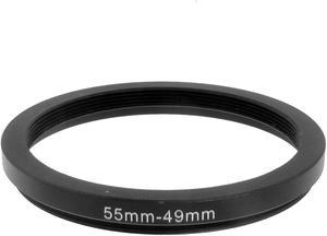 Unique Bargains Camera Parts 55mm-49mm Lens Filter Step Down Ring Adapter Black