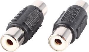 Unique Bargains 2 Pcs RCA Female Jack to Female F/F Connector Socket Converter AV Audio Adapter