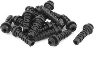Unique Bargains 15 Pcs Rubber Strain Relief Cord Boot Protector Wire Cable Sleeve Hose 25mm Long