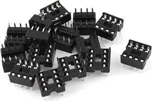 15pcs Solder Type 8PIN DIP Integrated Circuit IC Sockets Connector