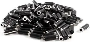 Unique Bargains 100pcs Black 4 Pole 3.5mm Jack Earphone Female Socket Audio Adapter Solder