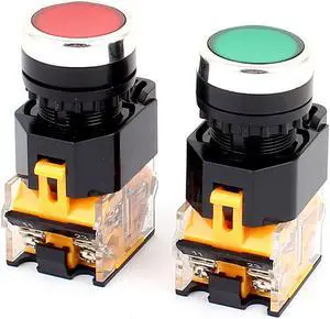 1 Pair LA38/203 AC 400V 10A Momentary 1N0 1NC Push Button Switch