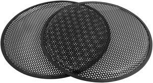 Unique Bargains Black 12" Round Metal Mesh Vehicle Speaker Sub Box Grill Cover 2 Pcs