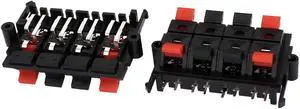 Unique Bargains 2Pcs 64x40x20mm 8 Positions Push in Jack Spring Load Speaker Terminals