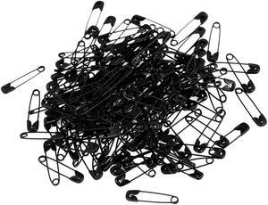 Unique Bargains 100 Pcs Black Metal Safety Pins Clothing Trimming Office Home