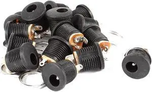 Unique Bargains 15 Pcs Screw In DC Power Jack Socket Female Connector 5.5mmx2.1mm