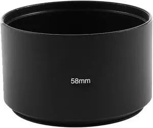 Unique Bargains Replacement Aluminum Telephoto 58mm Thread Mount Lens Hood Black 6.5cmx4cm