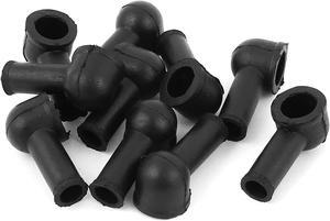 10 Pcs Angled Terminal Insulating Protector Covers Boot Sleeve Black 12mmx8mm