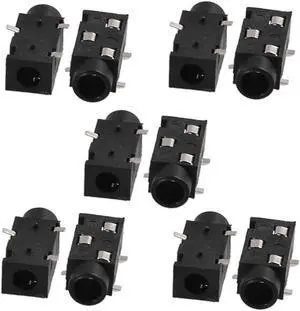 Unique Bargains Unique Bargains 10 Pcs 3.5mm Female Plug SMT Headphone Stereo Jack Audio Connector