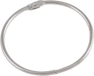 Unique Bargains Unique Bargains Silver Tone 3.3" Loose Leaf Binder Ring for Scrapbooking Book