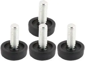 Unique Bargains M8x20mm Thread Table Desk Adjustable Levelling Foot Feet Screw On 24mm Base 4pcs