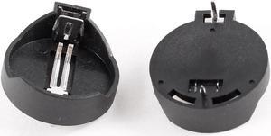 Unique Bargains 2pcs Black 2P PCB DIP Mount CR2032 CR2025 Coin Cell Button Battery Socket Holder
