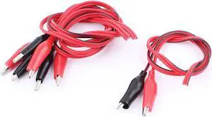 4 Pcs Double Alligator Clips Test Leads Connctor Wire 0.5 Meter Long