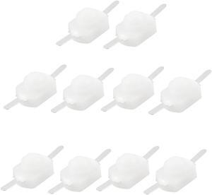 Unique Bargains 10 Pcs Round White Push Button Latching Action Torch Switch DC 30V 1A