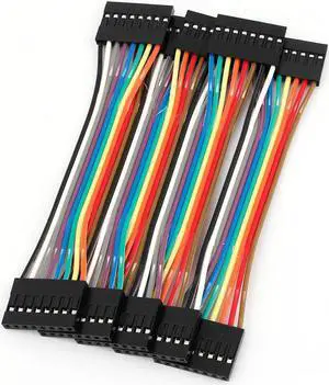Unique Bargains 5 Pcs 2.54mm Pitch F/F Dual Female Ends 8P Jumper Wire Connector 110mm