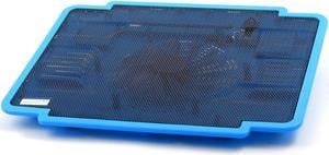 Tablet LED Light Radiator Cooling Pad Blue w Cooling Fans for 14 Inch Laptop