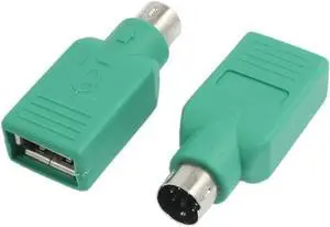 Unique Bargains Type A USB Female to PS/2 Female Connector Converter for Keyboard Mouse