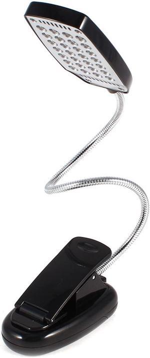 Unique Bargains Flexible Goose Neck Clip-on USB 28 LED Light PC Laptop Reading Desk Lamp Black