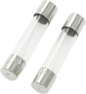 Unique Bargains 2 Pcs 5 x 20mm Fuse Clear Glass Fuse Holder Protector AC 250V 10A